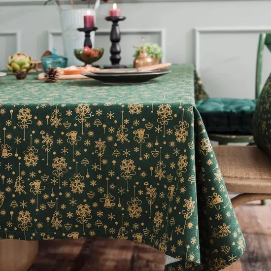 Home Decoration Cotton Linen Christmas Tablecovers