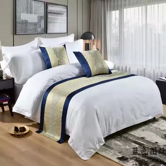 100% Polyester Customized Hotel Bed Scarf (JRD709)