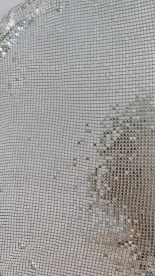 Flexible Flat Sequins Aluminum Mesh Metallic Fabric