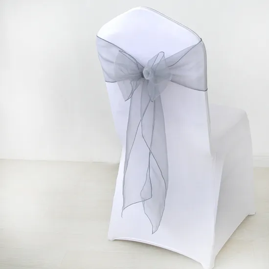 25PC/Lot New Wedding Organza Chair Sash Bow