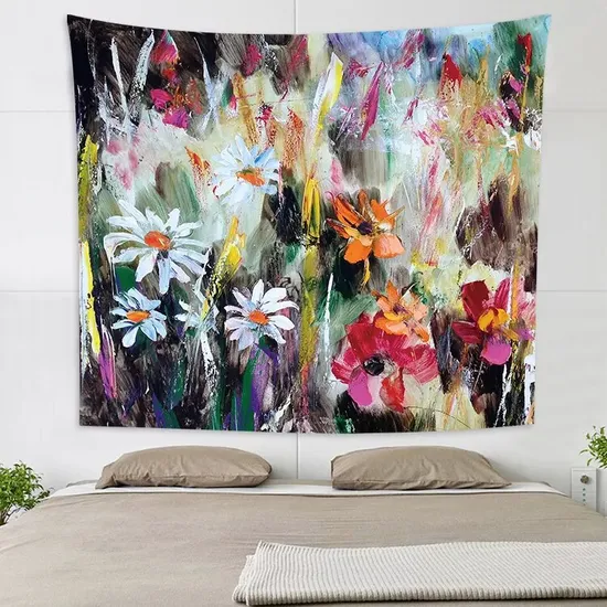 Prints Wall Art Wedding Decoration Ornament Printed and Tufted Custom Size Tapestries Handmade Tufted Tapestry