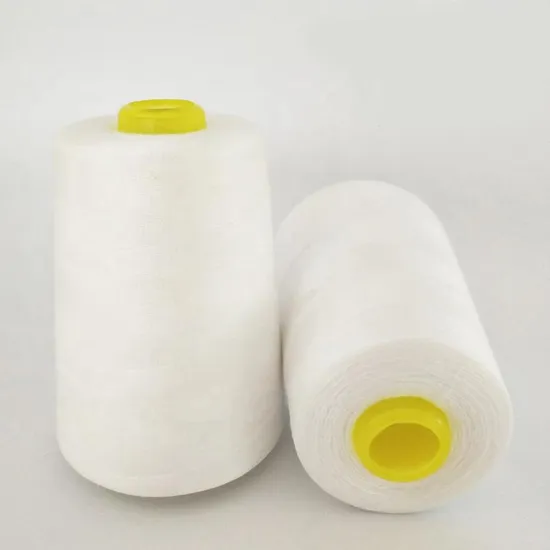 Grs Recycled 50s/2 High Speed Sewing Thread Yarn Raw White Top Quality