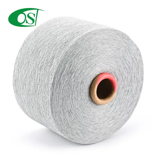 Light Gray OE Muliticolor 1ply Cotton Melange Rapier Loom Yarn for Textile