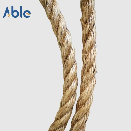 High Quality Natural 3/4 Strand Manila/ Sisal Rope for Oil and Gas Usage