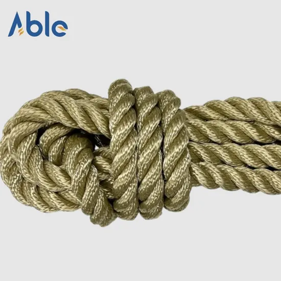 3 Strand/4 Strand Polyester Rope Beige/Tan Color for Rope Courses Sand Color