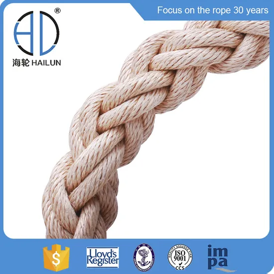 High Strength 8/12 Strand Braided Hawser Polypropylene PP Mono Monofilament Nylon Marine Towing Rope for Mooring
