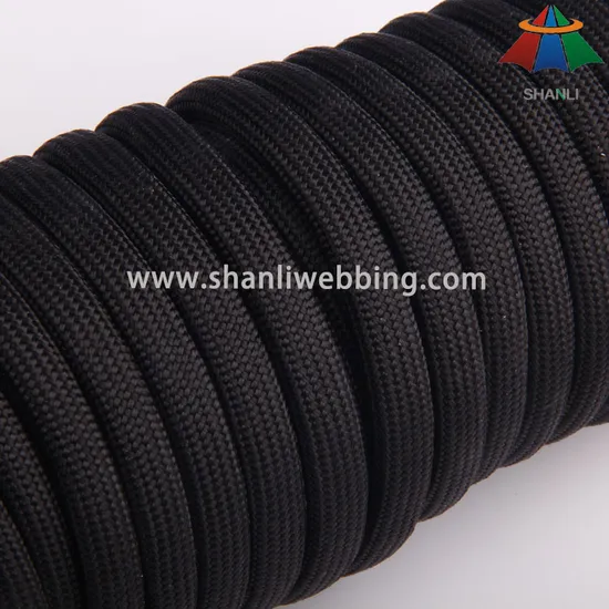 8mm Black Nylon Rope Cord for Bags, Climbing, Outdoor Sports