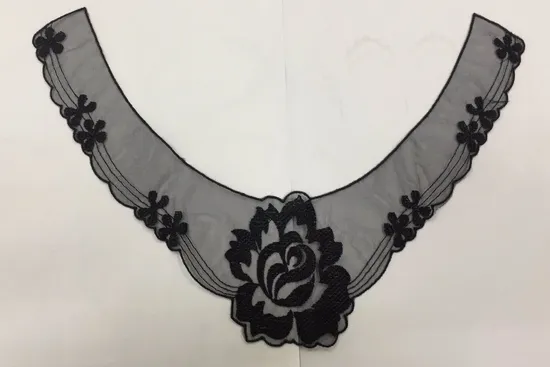 Exquisite Embroidered Lace Floral Accents for Stylish Apparel