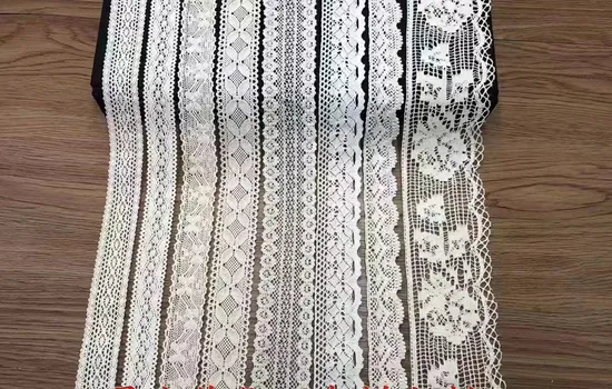 Cotton Lace Trim Crochet Sewing Lace for Crafts, Gift Package Wrapping, Bridal Wedding Decoration, Cotton Crochet Lace for Textile