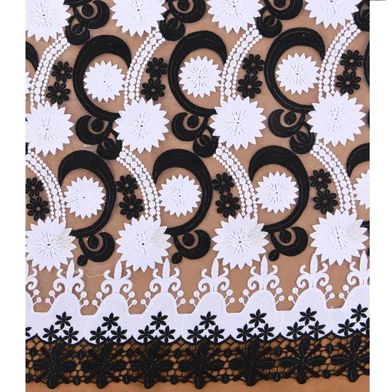 Wholesale Fancy Design Lace Fabrics Colorful Embroidered Tulle Lace for Dresses