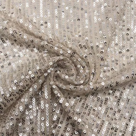 Yigao Textile Quality Shiny Polyester Fancy Lace Sequin Fabric for Garments