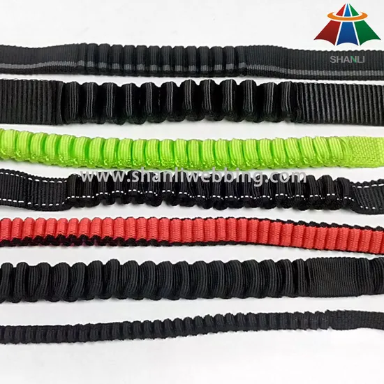 High Quality Nylon Polyester Folded Elastic Bungee Webbing for Buffering Usage