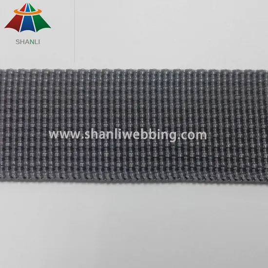 1 Inch Grey Grooved Polypropylene Webbing for Helmet