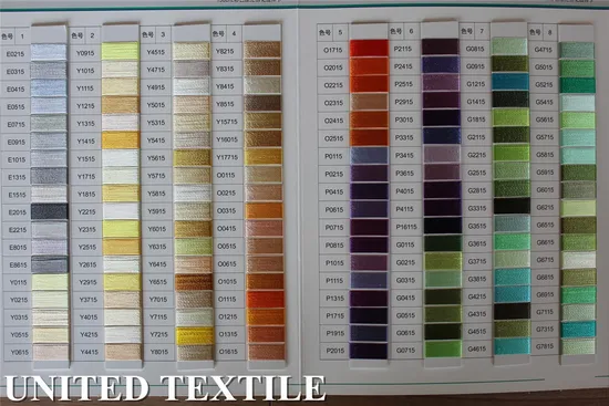 100% Polyester Dope Dyed Embroidery Threads with 150d/2 with Pagoda-Type