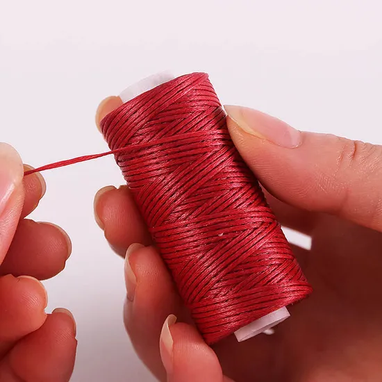 Customized Color 1.5mm 30 M/Roll 100% Polyester Flat Wax Rope