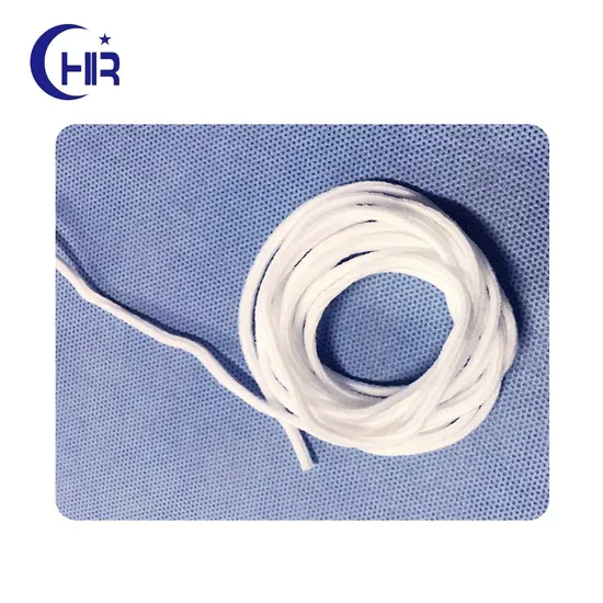 Face Mask 6mm 5mm 3mm White Black Colorful Disposable Woven Webbing Flat Cord Earloop Elastic Band for Facemask