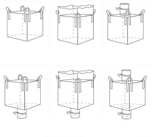 Low Price Custom 4 Ring Cross Bottom Support Big Bags Sacks for Grains Sands Chemical Material