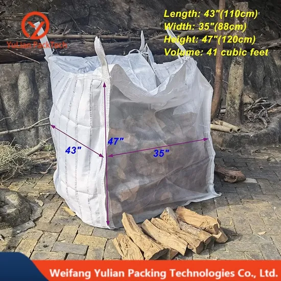 Breathable Firewood Sack Carrier Wood Big Mesh Net Bag for Farm