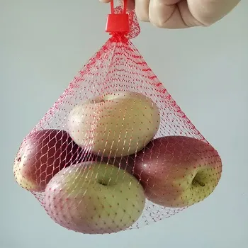 Solid Reusable Mesh Produce Bags PE Woven Mesh Bags for Fruit