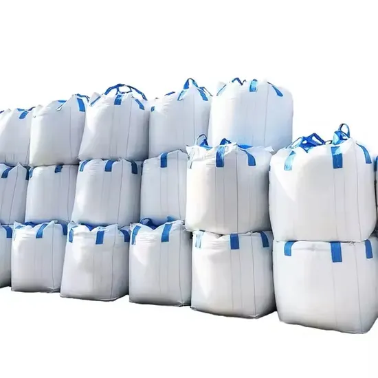 Heavy-Duty FIBC Cement Jumbo Bags with Circular Woven PP Construction and Reinforced Belts for Industrial Plant Filling Solutions