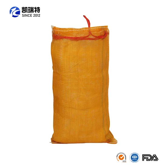 UV Treated Drawstring Firewood Vegetable Onion Potato Fruit Firewood Packaging PP Tubular Net Mesh Bag