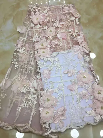 Fashion 100% Cotton Lace Fabric for Garment Dress (BP-024)