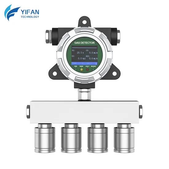 4-in-1 Gas Detector Multi-Functional Fixed Gas Hydrogen Sulfide Ammonia Hydrogen Phosphine H2s Nh3 H2 pH3 Gas Leak Detector