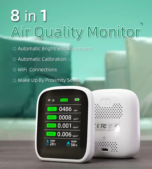 Portable WiFi Multi Gas Measure Air Monitoring Device Air Quality Sensor for Household Pollution Particles Testing