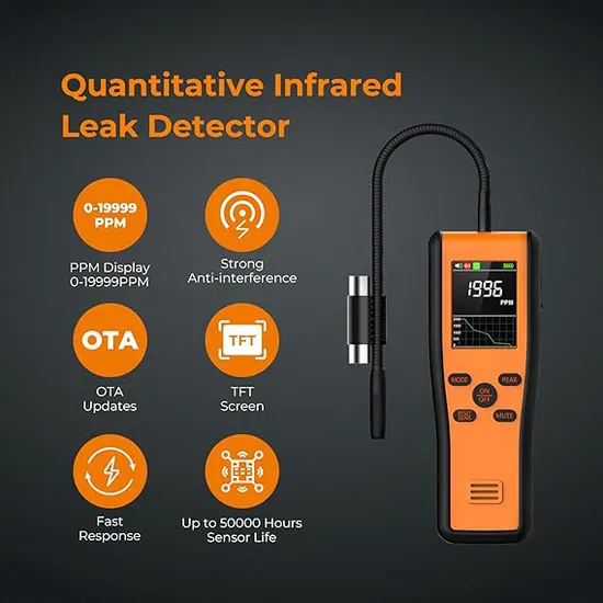 Advanced Metrum Refrigerant Leak Detector for HVAC and Auto Services