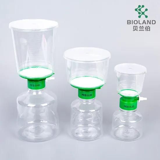 Disposable Sterile Vacuum Filter 1000ml Membrane PVDF 90mm 0.22um Rapid-Flow