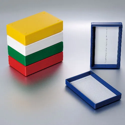 Laboratory Consumable ABS Material 25/100-Place Foam/Cork Lining Microscope Slides Storage Boxes