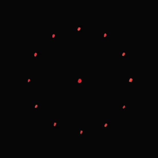 12 Dots Circular Small Laser Gratings Plastic Lens DOE