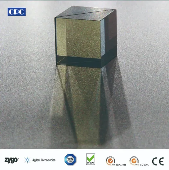 Broadband Optical Glass/Fused Silica 19.8mm Beamsplitter Dielectric Cube Prism for Customized (RoHS approved)