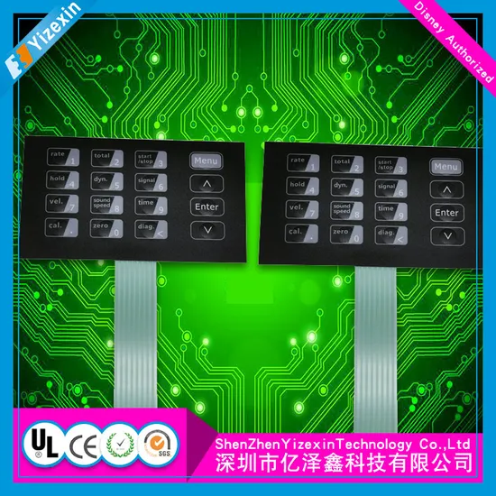 Embossed Flat Keys Tactile Membrane Switch