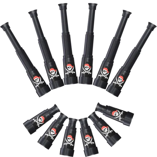 12 Pieces Plastic Pirate Telescopes Pirate Theme Party Telescopes