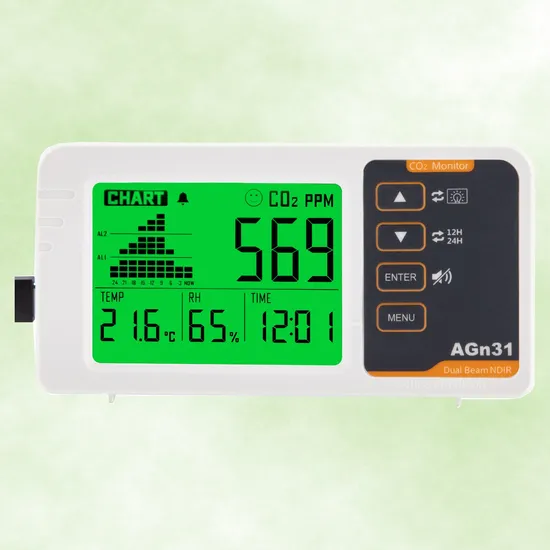 Smart CO2/Temperature/Humidity Detector for Air Quality with Data Log Recording