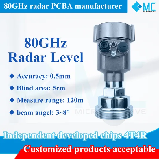 Microcreative 80GHz Milimeter Wave Radar Level Meter Transmitter Gauge Thread Antenna