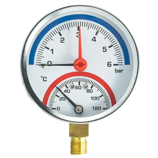 Digital Differential Pressure Gauge Temperature and Pressure Black Steel Case Thermometer Industry Manometer Temperature Gauge