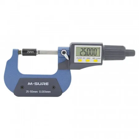 M-Sure Ms-110-050 Digital External Micrometer 25-50mm (1-2 inch) Ms-110 Series Conforms to Factory/Manufacturers Standard