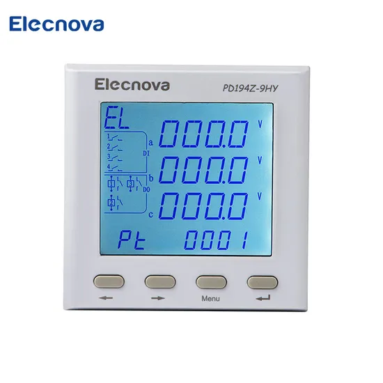 Three Phase Panel Mount LCD Display RS485 Communication Digital Multifunction Power Meter