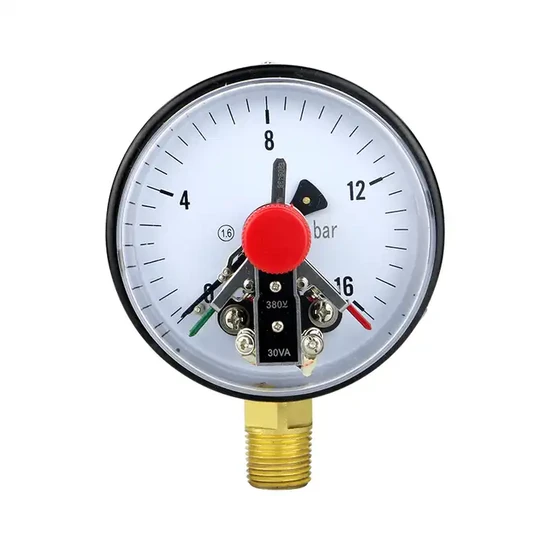 Factory 4" Electric Contact Pressure Gauge Adjustable Upper Lower Pressure Switch