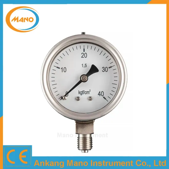 63mm All Stainless Steel Pressure Gauge Corrosion Resistant Pressure Gauge for Gas, Liquid