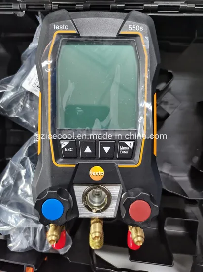 Testo 550s Basic Kit Smart Digital Manifold Gauge 0564 5501 with Fixed Cable Clamp Temperature Probes