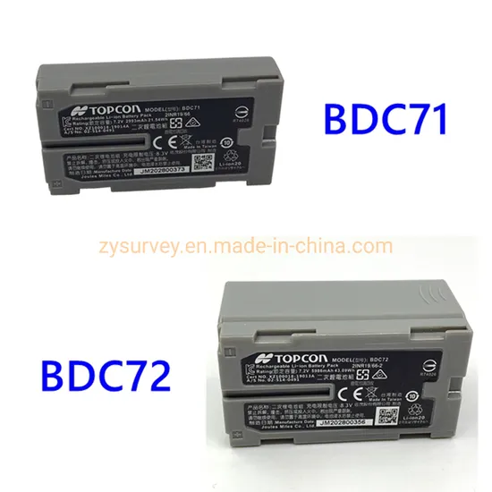 Zengyu High Quality Topco 7.2V 5986mAh Bdc72 Battery for Topco GM-52 Total Station