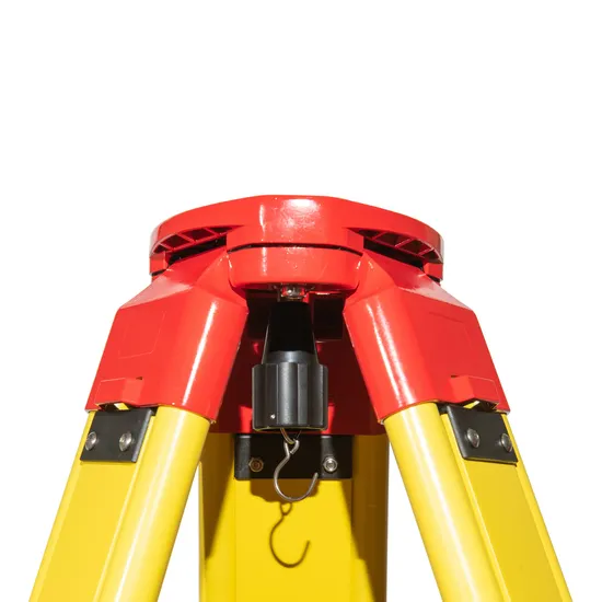 Heavy Duty Wood Tripod with Carrying Strap and Side Clamp Screws for Surveying Instruments