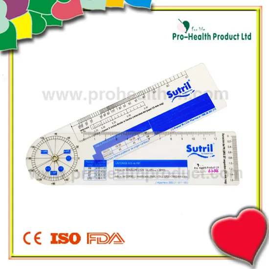 PVC Plastic Cardiogram Ruler Medical Ruler