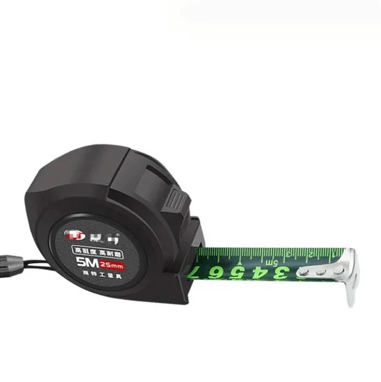 High Precision Wear-Resistant 5m 7.5m 10m mm Fluorescent Green Frosted Steel Tape Measure