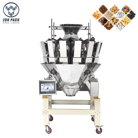 Automatic 10/14 Heads Combination Multihead Weighing Machine for Snack Food