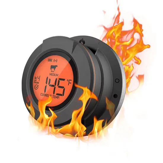 at-02 Bluetooth Smart Digital Wireless Cooking Grilling Smoker Food BBQ Grill Thermometer with Max 4 Probes