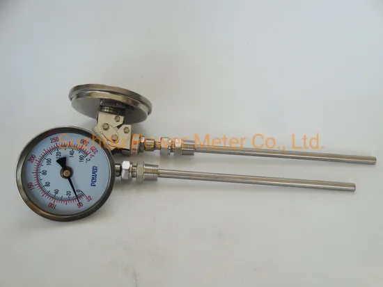 Wss 100mm Bimental Thermometer OEM Measurement Range